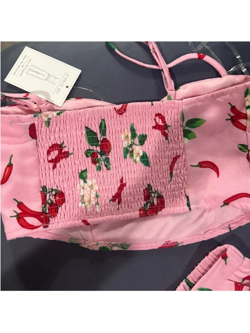 Sweet & Spicy Adorable 2 piece set with matching scrunchie